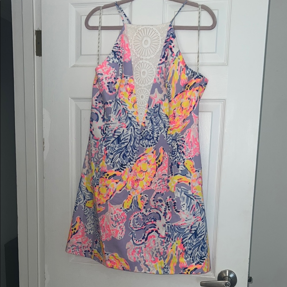 NWT Lilly Pulitzer Pearl Shift Dress, Lilac Verben, Size 12